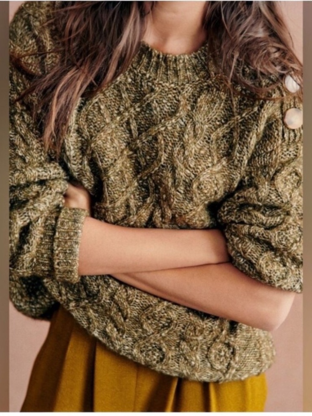 Sezane James Jumper in Olive Green Size Small - Picture 5 of 6